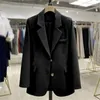 Abiti da donna 1 pezzo Blazer da ufficio quotidiano da donna Giacca da abito in tinta unita Primavera Autunno Cappotto regolare Coreano Blazer casual Top Donna Ragazza regalo