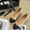 Cassic Designer Dress Buty Spring and Autumn 100% Balet Balet Flats Buty Dance Fashion Women Black Flat Boat Shoe Sandal Lady Leatt