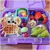 Gafflar 8 datorer tecknad Dolphin Fruit Fork Creative Selection Lunch Box Insert Tooticks Decoration Childrens Supplement Tool Drop Delive DHQMH