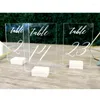 Party Decoration Personalized Clear Acrylic Wedding Table Numbers With Holders Calligraphy Signage Rustic Wood Number Stand