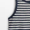 Womens TShirt Modishdutti Summer Women Fashion Striped Cotton And Linen Sleeveless Vest Casual ONeck Loose Tank Tops Female 230420