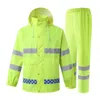 Outdoor Jackets Hi Vis Jacket Navy Blue Safety Workwear Men Waterproof Rainwear Rain Suit Coat