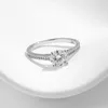 Anéis de casamento Modian D Color Lab Diamante 1CT Anel para Mulheres 925 Sterling Silver Classic Engagement Band Jóias Presentes 231120