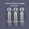 Clear Pyrex Glass Oil Burner Pipe Oil Nail Burning Concentrate Pipes Vaporizer Water Bubbler Tool Transparent Smoking Pipe with OD 30mm BJ