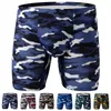 Cuecas camuflagem vermelha shorts roupa interior boxer briefs cintura média calcinha confortável e elegante poliéster spandex tecido