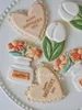 Bakvormen tulpen Moederdag Cookie Mold vaas hartvorm Stempel Festival Cake Decoratie Sugar Craft Fondant