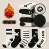 Kids Socks 5 Pairs Boys Socks Winter Thickened Cotton Socks Kids Warm Calf Socks Baby Toddler Socks Children Socks Blue Stars Pattern 231121