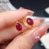 Ruby hoepel oorbellen voor dagelijks gebruik 5mmx7mm donkerrood natuurlijke robijn 925 zilveren oorbellen voorkomen allergie 18K gouden plating sieraden