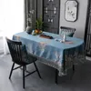 テーブルクロスチャイニーズオーバルテーブルクロスタッセルファブリックジャックカードダイニングコーヒーカバーパーティー3D植物の家の装飾豪華
