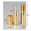 5ml rolo de óleo essencial revestido uv na garrafa de aço inoxidável rolo bola tampas de alumínio fragrância perfume skvbe