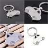 Keychains Lanyards Metal Key Ring Vintage Car Shaped Vehicle Keychain Keyring KeyFob Pendant Decoration Creative Gift Drop Deliver DH2ZM