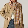 Women's Autumn And Winter Warmth 2023 New Hot Selling Plaid Scarf British College Street Style