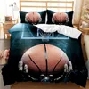 Set di biancheria da letto Set copripiumino da basket Twin Size Sports Fire Pattern Trapunta in microfibra per ragazzi e ragazzi