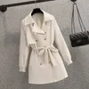 Kvinnors tvådelade byxor 2023 Spring and Summer Bow Thin Jacket Blazer Casual Flare Two Piece Elegant Women Fit Office Outfits 231121