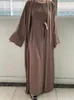 Etniska kläder set abaya 2 bit matchande muslim