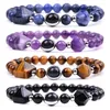 Strand pulseira de cristal ametista para mulheres cura amor difusor lavanda óleo essencial chakra yoga meditação pulseira