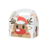 Confezione regalo Scatole di carta natalizie Bomboniere per feste di compleanno Goodie Candy Buffet Cake Box Bag con manico Capodanno Lx4963 Drop Deliv Dhv9X