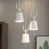 Pendant Lamps Modern Nordic Wood Antler Lights Simple Led Hanging Lighting Lamp Fixture Kitchen Island Bar Children's Room Home Decor