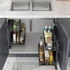 Szafka do przechowywania kuchni wyciągnięta podwójna warstwowa toaleta łazienkowa pod umywalką szufladą wykończeniową półka szelfowa organizator stojak