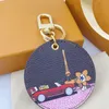 Fashion Designer keychain Handmade PU leather heart pattern Car Keychains Bag Charm Hanging decoration Pendant Accessories