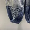 Dżinsy damskie 2023 Przyjazd Summer Women Casual Cotton Denim Hafdery Haft Pants Pants Elastyczne talia luźna harem p735