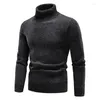 Herensweaters Herfst Winter Warme coltrui Heren Casual coltrui gebreide trui Houd mannelijke trui Gebreid wollen