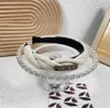 19 Styles Elastic Handmade Knitting Fabric Headbands HairHoop Women Designer Brand Double Letter Printing Wide Edge Hairpin Candy Colors Jewelry Hair Accessories