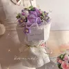 Simulazione decorativa Bouquet di lana di garofano Fiori annodati a mano Girasole creativo Rosa Nomi di fiori eterni Regalo per la fidanzata 231121