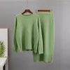 Pull à tricots pour femmes ensemble d'automne et d'hiver cardigan tricot de jupe haute jupe à taille haute 2 morceau