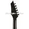 Dave Mustaine VMNT Angel Of Deth Guitare électrique DM Signature Incrustations Cordes à travers le corps Chine Micros actifs Boîte de batterie 9 V Accordeurs Grover Matériel noir