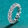Wedding Rings COSFIX 2ct Diamond Engagement Rose For Women 100 925 Sterling Silver Bridal Band Bezel Setting 231120