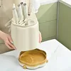 1pc Rotary Tool Rest, 360° Rotating Knife Holder, Desktop Knife Tool Organizer, Finishing Storage Container, Space Saving