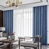 Vorhang 2023 Chenille Reine Farbe Verdunkelungsvorhänge Kundenspezifischer chinesischer leichter Luxus für Wohnzimmer, Esszimmer, Schlafzimmer