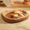 犬小屋のペンペンペットドッグベッドソファスモールミディアムラージドッグのための深い睡眠ベッド取り外し可能な冬ウォームクッションキャットハウスケンネルマットペット製品231120