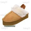 Pantoufles Hiver peluche coton pantoufles pour femmes mode chaussures plates 2022 semelle épaisse loisirs maison daim cuir chaud bandoulière pantoufles T231121