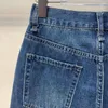 Jeans da donna Denim taglio tridimensionale in pelle marrone dettaglio design moda casual 2023 autunno 0412