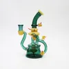 7.5" Colourful Duck Glass Bong Recycler Bong Tobacco Shisha Handmade with Bowl