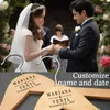 Party Supplies Personalized Wedding Hanger Custom Dress Bridal Engraved Names And Date Shower Gifts