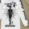Chaquetas para hombre Hellstar Camiseta de manga larga con estampado grande Hell Star Negro Blanco Hombres Mujeres Top Camiseta 231120