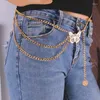 Cinture eleganti farfalla a farfalla in vita multistrato catena regolabile in metallo in metallo in metallo jeans femminile cintura cintura corpo