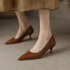 Классические туфли Женские туфли-лодочки больших размеров с острым носком Туфли-лодочки на среднем каблуке Базовые туфли без шнуровки черного цвета