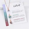 Chains Healing Reiki Necklace Stone Replaceable Pendant For Women Irregular Quartz Pendulum Necklaces Set Jewelry Female Gift