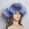 BeanieSkull Caps Chapeau de fourrure d'hiver pour femmes avec oreille vrais chapeaux de bombardier russe Bonnets trappeur casquette camouflage vente en gros 231120