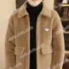 Cappotto di pelliccia di visone di fascia alta del nuovo designer Giacca con cerniera antivento da uomo invernale in pelle spessa con risvolto corto