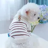 犬のアパレル秋と冬のペットの服猫暖かい2フィート犬用の小さな紳士縞模様のセーター