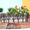 Decorações de jardim Europeu Vintage Home Decor Curto Divisor Ferro Fundido Cerca de Gramado com Plug Inferior Farm House Acentos Handmade Guardrail