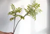 Decorative Flowers 43" Huge Natural Touch Faux Green Wisteria Leaves/Nandina Leaf Branches High Quality Artificial Plant Office/Wedding