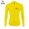 Giacche da corsa Xama Ciclismo Primavera Maglie a manica lunga Abbigliamento sottile Tessuto a rete piccola traspirante ad asciugatura rapida Roupa Ciclismo Masculino