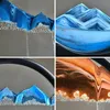 装飾的なオブジェクトの置物3D流れる砂絵画砂芸術絵画丸いガラス深い海の砂スケープ砂時計ギフト231120