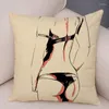 Taie d'oreiller 45 45 cm dessin animé Sexy dame taie d'oreiller décoration jolie fille cul housse de coussin canapé voiture décor à la maison salon